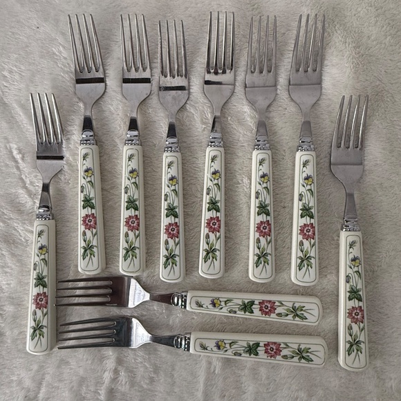 Lot of 10 Floral Dinner Forks by Studio Nova Garden Bloom Flatware Collection - Picture 1 of 5